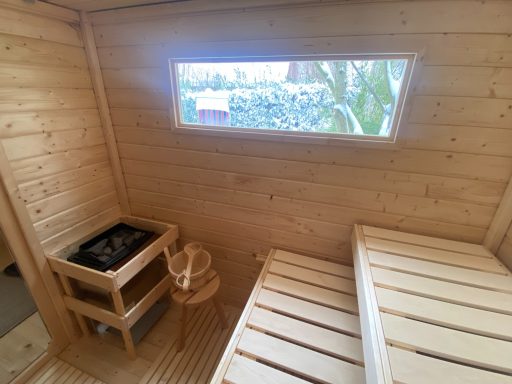 Sauna Innen, Blick nach Draußen